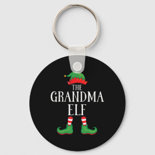 Grandma Elf Matching Group Xmas Funny Family Chris Sleutelhanger