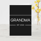 Grandma Est 2023 New Grandmother First Time Kaart (Gele Bloem)