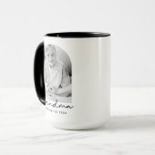 Grandma Established 20XX Modern Simple Photo Mok (Voorkant links)