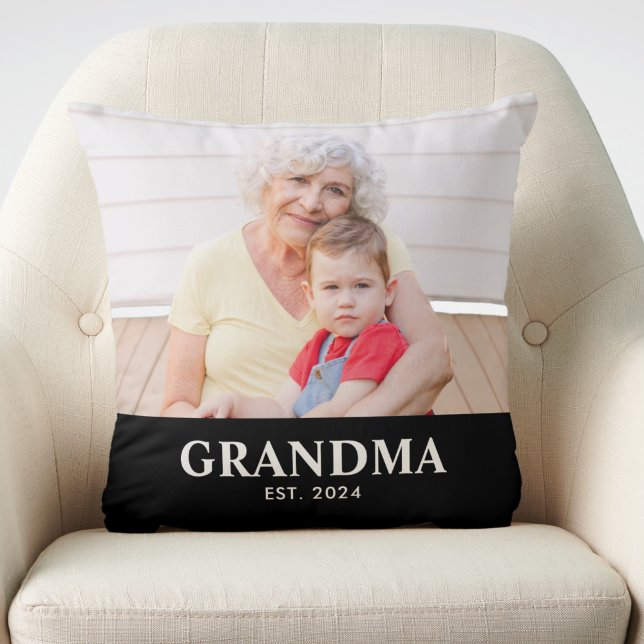 Grandma Established Modern Bold Photo Kussen (Creator heeft geüpload)