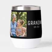 Grandma Established Script Black Photo  (Arrière)