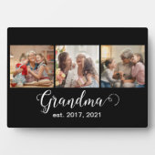 Grandma Established Script Gift 3 Photo Fotoplaat (voorkant)