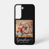 Grandma Established Script Gift Photo Samsung Galaxy Hoesje (Achterkant)