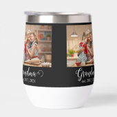 Grandma Established Year Modern White Script Photo (Droite)