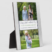 Grandma First Moederdag - 2 Foto gepersonaliseerd Fotoplaat (Zijkant)