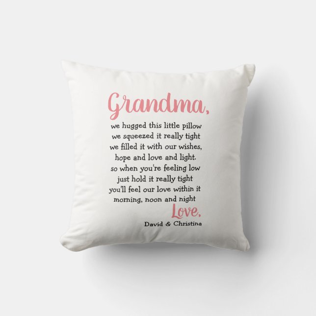 Grandma Gift Coussin Hugs & Kisses Coussin spécial (Recto)