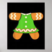 Grandma Gingerbread Man Costume Matching Christmas Poster (Voorkant)