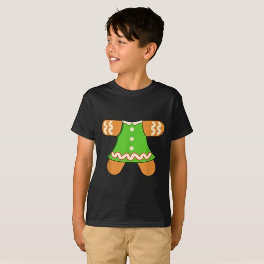 Grandma Gingerbread Man Costume Matching Christmas T-shirt (Voorkant volledig)