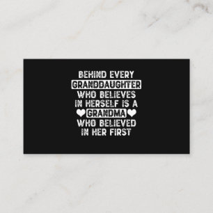 Grandma & Granddochter Quote Visitekaartje