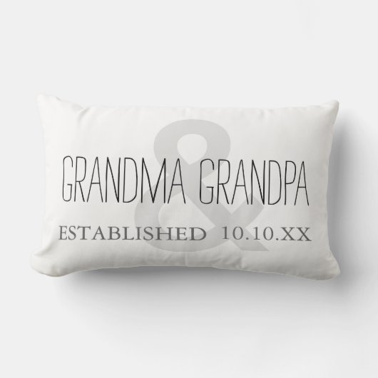 GRANDMA & GRANDPA - Nieuwe Aangepaste datum grooto Kussen (Voorkant)