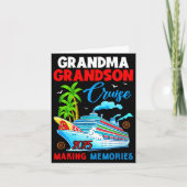 Grandma Grandson Cruise 2025 Memories Christmas Fa Kaart (Voorkant)