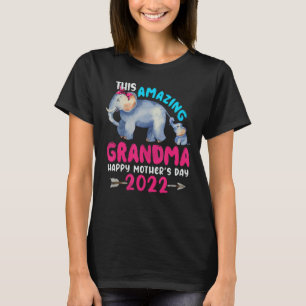 Grandma Happy Moederdag 2022 Cute Elephant mama T-shirt