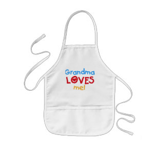 Grandma houdt van me T-shirts Kinder Schort