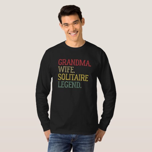 Grandma Husband Solitaire Legende Solitaire T-shirt (Voorkant volledig)