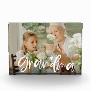 Grandma Love Script Cadeau personnalisé Bloc photo