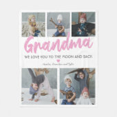 Grandma Nana 5 Foto Collage Fleece Deken (Voorkant)