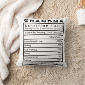 Grandma Nutrition Facts Statistics Cushion Kussen (Deken)