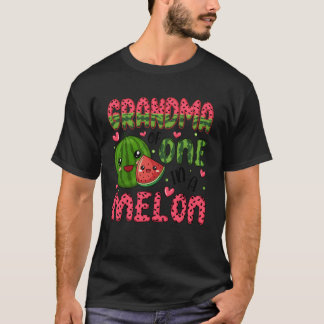 Grandma of One in A Melon 1St Birthday Watermelon  T-shirt