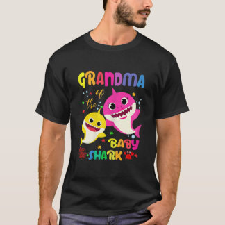 Grandma Of The Baby Shark Birthday Grandma Shark T-shirt