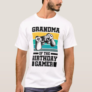 Grandma Of The Birthday Gamer Video Games Conole G T-shirt
