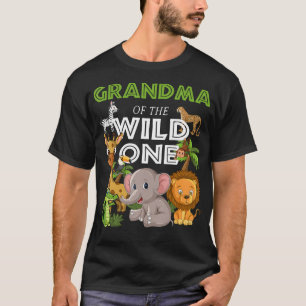 Grandma Of The Wild One Zoo Birthday Safari Jungle T-shirt
