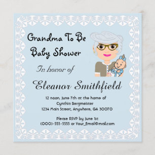 GrandMa om Baby shower uit te nodigen Kaart