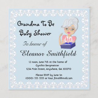 GrandMa om Baby shower uit te nodigen Kaart
