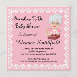 GrandMa om Baby shower uit te nodigen Kaart