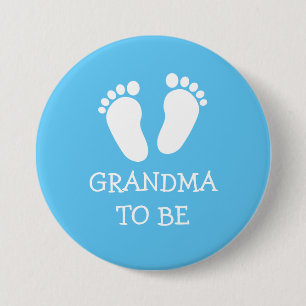 GRANDMA om roze of blauwe baby voetknoppen te zijn Ronde Button 7,6 Cm