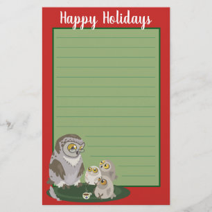 Grandma Owl Holiday Storytell Briefpapier