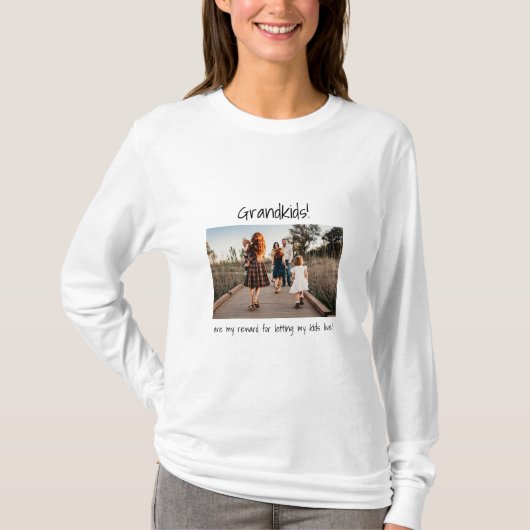 Grandma Personalized Custom Photo Shirt (Voorkant)