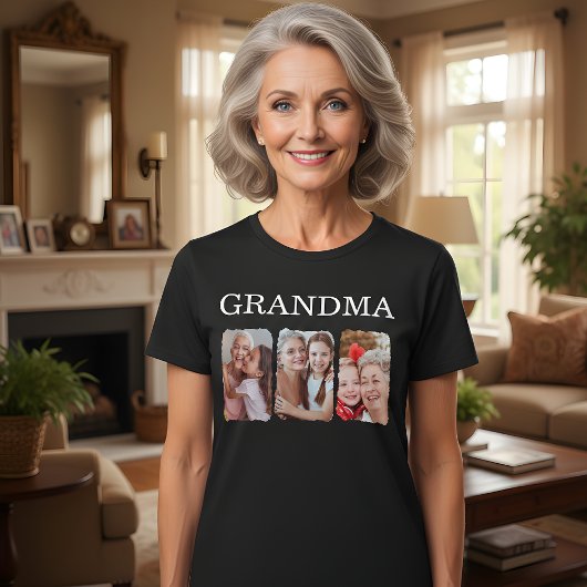 Grandma Personalized Photo T-shirt