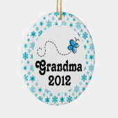 Grandma Personalized Snowflake Kerstmis Ornament (Rechts)