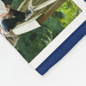 Grandma Photo Collage Blue Fleece Deken (Hoek)