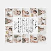 Grandma Photo Collage Fleece Deken (Voorkant (Horizontaal))