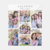 Grandma Photo Collage Fleece Deken (Voorkant)