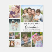Grandma Photo Collage Fleece Deken (Voorkant)