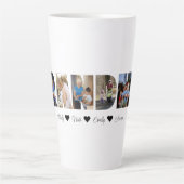 Grandma Photo Collage Latte Mug 7 Photos (Devant)