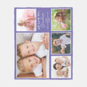 Grandma Photo Collage Paars Fleece Deken (Voorkant)