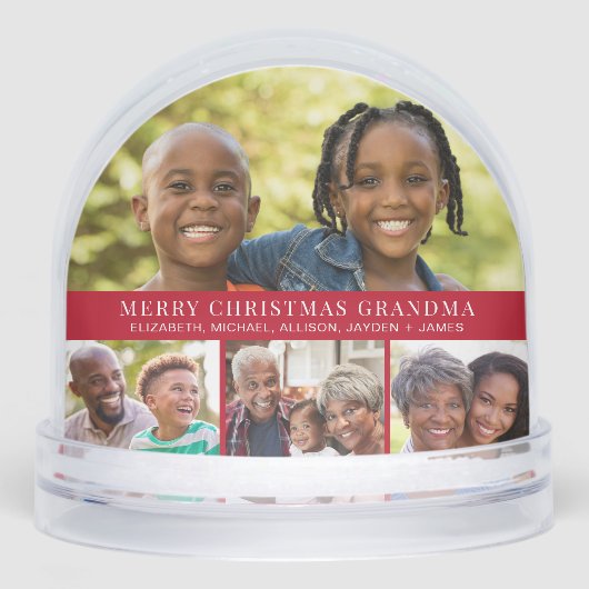 Grandma Photo Collage Red Christmas (Avant)