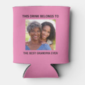 Grandma Photo Pink Blikjeskoeler (Voorkant)