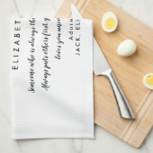 Grandma Quote Elegant Script Black en White Theedoek (Quarter Fold)