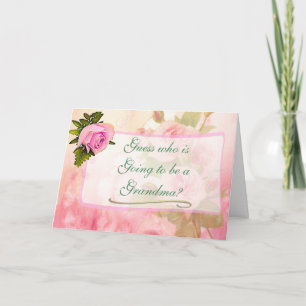 Grandma Roos Baby Aankondiging Kaart