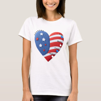 ​"Grandma’s Pride" Flag-Heart Tee T-shirt