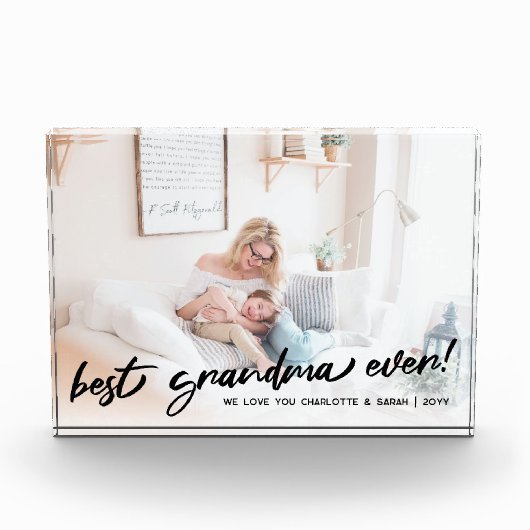 Grandma Script Overlay We houden van fotoblokkerin Fotoblokken (Voorkant)