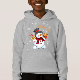 Grandma Snowman Candy Cane Kerstmis Rood Pset