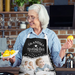 Grandma Sprinkles ons met Love Photo Collage Schor Schort