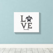 Grandma Turtle - Love Mimi Life Zee Turtle, Mimi T Canvas Afdruk (Insitu (Houten vloer))