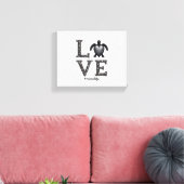 Grandma Turtle - Love Mimi Life Zee Turtle, Mimi T Canvas Afdruk (Insitu (Woonkamer))