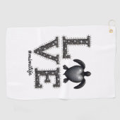 Grandma Turtle - Love Mimi Life Zee Turtle, Mimi T Golfhanddoek (Horizontaal)